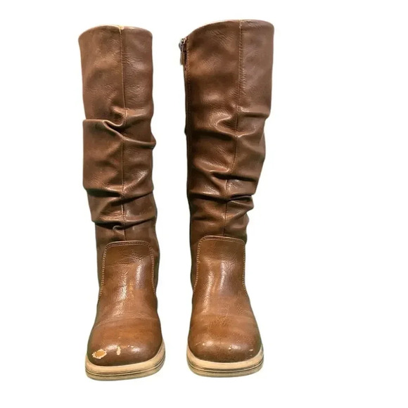 Steve Madden Kids Fortune Long Boots Tan Size 13 Used Has a lot of Life Still - Picture 4 of 12
